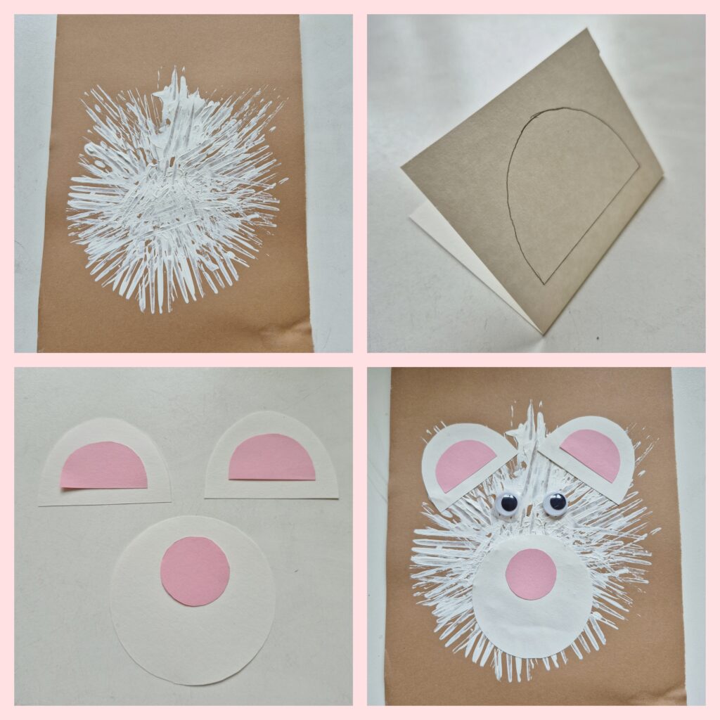 HOW TO MAKE A POLAR BEAR PAINTING WITH A FORK