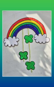 HOW TO MAKE A RAINBOW DRAWING WITH SHAMROCKS